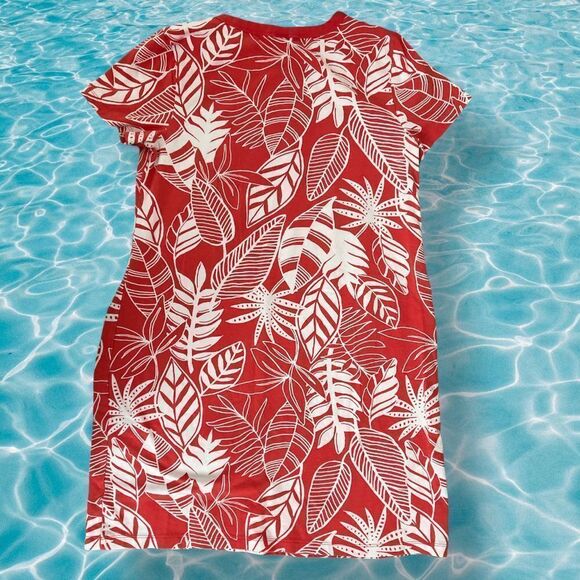 Old Navy Short Sleeve Floral Dress - Size PM- Orange / White - Picture 2 of 2